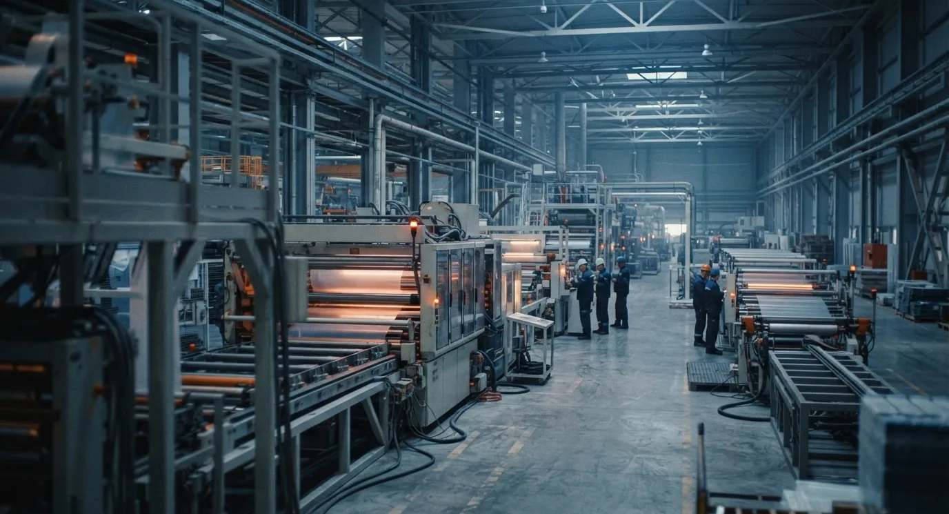 Sheet extrusion lines and operators on the production floor